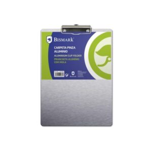 biskmark carpeta sujetapapeles con base de aluminio y pinza metalica formato folio