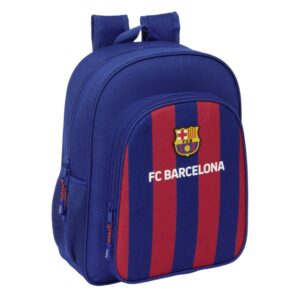 safta f.c. barcelona mochila infantil adaptable a carro asa de mano 32x38x12cm color rojo y azul