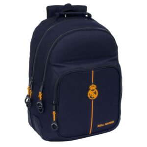 safta real madrid 2ª equipacion 24/25 mochila adaptable a carro 2 compartimentos asa de mano 32x42x15cm color azul marino