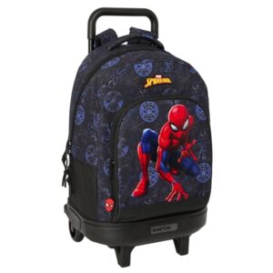 safta spider man attack mochila con carro integrado extraible para facilitar su limpieza base reforzada asa extraible 33x45x22cm color negro