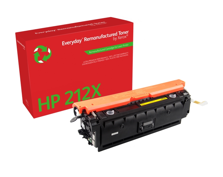xerox everyday hp w2122x amarillo cartucho de toner remanufacturado reemplaza 212x