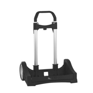 safta evolution carro portamochilas sujecion universal ruedas de 14cm antivibracion aluminio/pp 40x85x28cm color negro