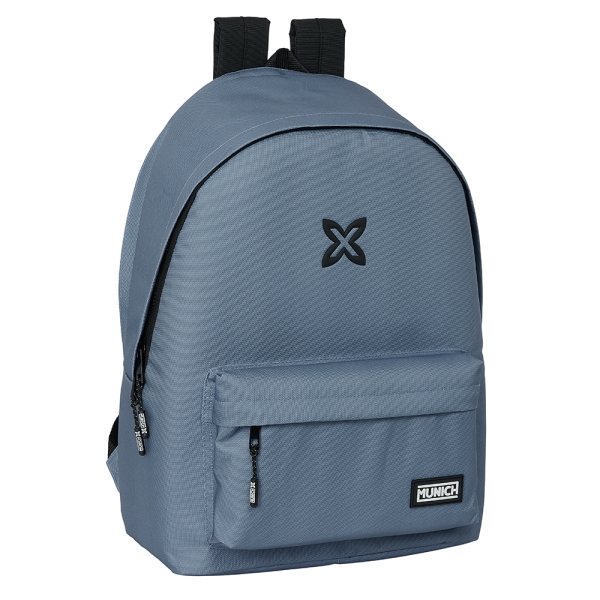 safta munich basicos mochila para portatil 15.6" conector usb 2 compartimentos 31x44x18cm color gris