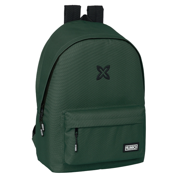 safta munich basicos mochila para portatil 15.6" conector usb 2 compartimentos 31x44x18cm color verde