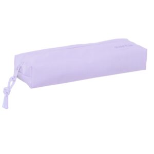 safta estuche portatodo de 22cm 1 compartimento rectangular goma elastica trasera 22x4x7cm color lavanda