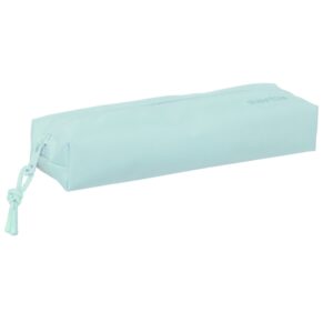 safta estuche portatodo de 22cm 1 compartimento rectangular goma elastica trasera 22x4x7cm color azul claro