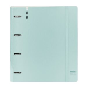 safta carpeta de 4 anillas pp foam anillas de 35mm incluye 100 hojas a4 27x32x4cm color azul claro