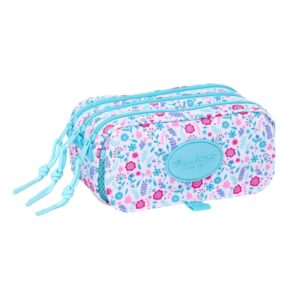 safta blackfit8 cool estuche portatodo 3 compartimentos 21.5x10x8cm color azul claro