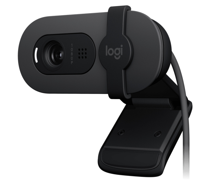 logitech brio 100 webcam full hd 2 megapixeles antirreflectante color grafito