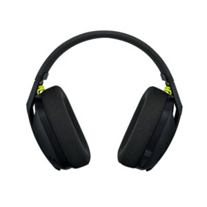 logitech g435 auriculares gaming inalambricos diadema ajustable bluetooth lightspeed 2 microfonos color negro y amarillo fluorescente