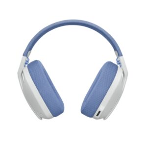 logitech g435 auriculares gaming inalambricos diadema ajustable bluetooth lightspeed 2 microfonos blanco crudo y lila