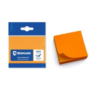 bismark bloc de 100 notas adhesivas 76x76mm color naranja neon
