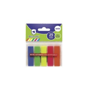bismark pack de 125 indices adhesivos 45mm x 12mm colores neon surtidos