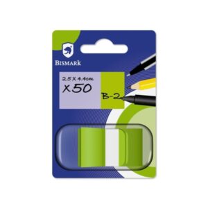 bismark dispensador con 50 marcadores reposicionables 44 x 25mm para marcar, señalar o destacar informacion color verde