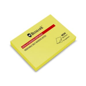 bismark bloc de 100 notas adhesivas 76x127mm color amarillo neon