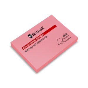 bismark bloc de 100 notas adhesivas 76x127mm color rosa neon