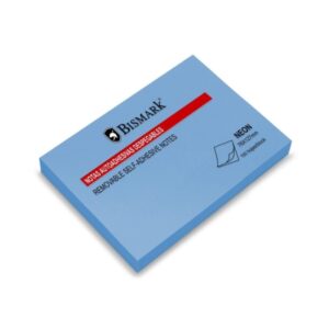 bismark bloc de 100 notas adhesivas 76x127mm color azul neon