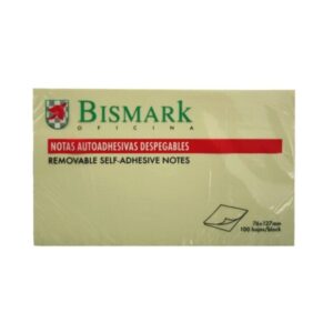 bismark bloc de 100 notas adhesivas 76x127mm color amarillo