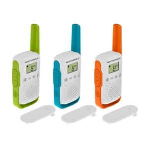 motorola t42 pack 3 walkie talkies 16 canales pmr446 alcance hasta 4km autonomia hasta 18h