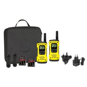 motorola t92h2o pack 2 walkie talkies 8 canales pmr446 + 121 codigos alcance de hasta 10km autonomia hasta 16h ip67