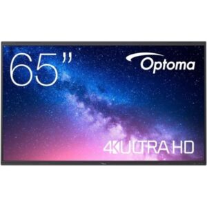 optoma creative touch serie 5 pantalla interactiva tactil 65" ultrahd 4k tiempo de respuesta 6ms 32 puntos tactiles simultaneos hdmi, vga, displayport, usb a, c, rj 45 android 13