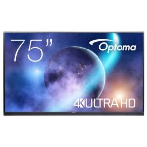 optoma creative touch serie 5 pantalla interactiva tactil 75" ultrahd 4k certificacion google edla tiempo de respuesta 6ms 32 puntos tactiles simultaneos hdmi, vga, displayport, usb a, c, rj 45 android 13
