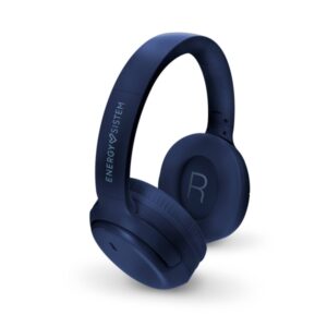 energy sistem auriculares bluetooth rizz conexion multipunto hasta 50h de bateria deep bass para graves profundos diadema acolchada ajustable asistente de voz color azul navy