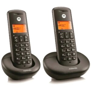 motorola e202 telefono inalambrico dect + 1 supletorio identificador de llamada manos libres