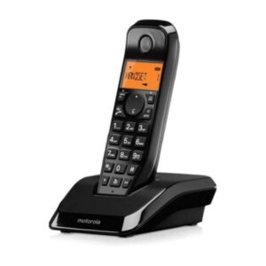 motorola s1201 telefono inalambrico dect identificador de llamada contestador manos libres color negro