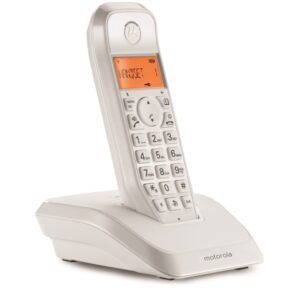 motorola s1201 telefono inalambrico dect identificador de llamada contestador manos libres color blanco