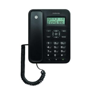motorola ct202 telefono fijo manos libres identificador de llamadas color negro