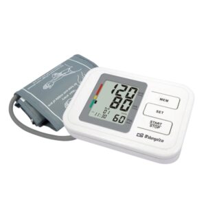 orbegozo tensiometro de brazo digital medicion automatica inteligente 60 memorias para 2 usuarios pantalla lcd iluminada diagnostico por barra de colores