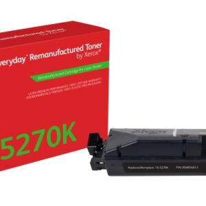 xerox everyday kyocera tk5270 negro cartucho de toner remanufacturado reemplaza 1t02tv0nl0/tk5270k