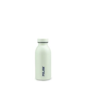 milan coleccion 430 botella isotermica 0.35l doble pared de acero inoxidable liquidos calientes hasta 12h, frios hasta 24h color verde