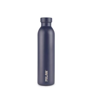 milan coleccion 430 botella isotermica 0.59l doble pared de acero inoxidable liquidos calientes hasta 12h, frios hasta 24h color azul marino