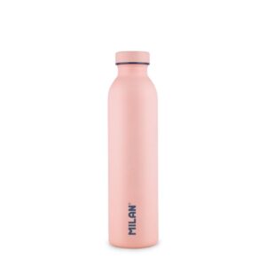milan coleccion 430 botella isotermica 0.59l doble pared de acero inoxidable liquidos calientes hasta 12h, frios hasta 24h color rosa