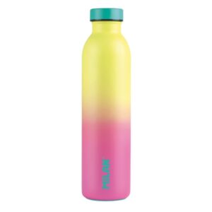 milan serie sunset botella isotermica 0.59l doble pared de acero inoxidable liquidos calientes hasta 12h, frios hasta 24h color rosa/amarillo