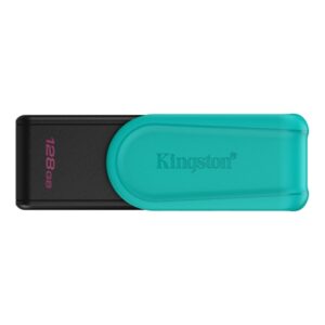 kingston datatraveler exodia memoria usb 128gb usb 3.2 gen 1 tapa giratoria color turquesa