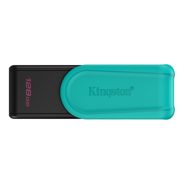 kingston datatraveler exodia memoria usb 128gb usb 3.2 gen 1 tapa giratoria color turquesa
