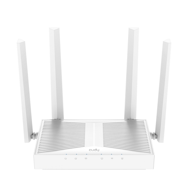 cudy router wifi 6 mesh gigabit dual band ax3000 velocidad hasta 1000mbps 5 puertos 4 antenas fijas de 5dbi tecnologia mu mimo color blanco