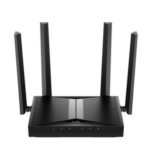 cudy router wifi 7 dual band gigabit be3600 velocidad hasta 1000mbps 5 puertos 4 antenas fijas de 5dbi tecnologia mu mimo color negro