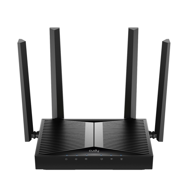 cudy router wifi 7 dual band gigabit be3600 velocidad hasta 1000mbps 5 puertos 4 antenas fijas de 5dbi tecnologia mu mimo color negro