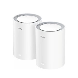 cudy pack de 2 sistemas wifi mesh 7 gigabit dual band be3600 velocidad hasta 1000mbps 3 puertos antenas internas color blanco