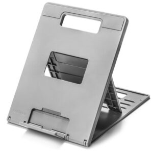 kensington smartfit easy riser soporte para portatil y tablet estructura que facilita la ventilacion 4 ajustes de altura base antideslizante color gris