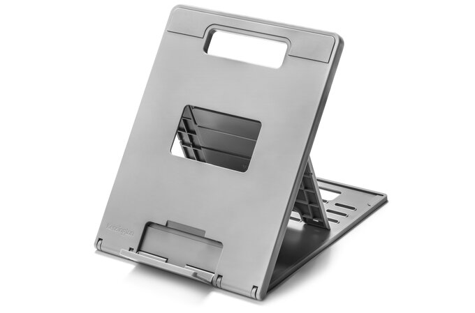 kensington smartfit easy riser soporte para portatil y tablet estructura que facilita la ventilacion 4 ajustes de altura base antideslizante color gris