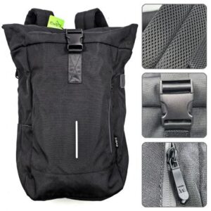 ewent ew2536 trendy roll mochila para portatil hasta 17,3" imprermeable correa para trolley espalda y hombros transpirables bolsillo trasero antirobo color negro