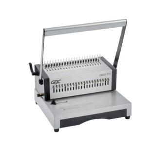 gbc combbind cb25 pro encuadernadora manual de canutillo encuaderna hasta 500 hojas a4 puede perforar hasta 25 hojas rapida y sencilla de usar color plata