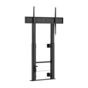 aisens fwf100e 351 soporte de suelo para pantallas interactivas/tv de 60 a 100" fijacion a la pared peso max. 120kg altura ajustable con manivela color negro
