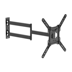 aisens wt65tsle 383 eco soporte de pared con brazo para tv de 23" 65" giratorio, inclinable y nivelable peso maximo 35kg vesa 400x400mm color negro