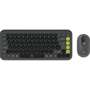 logitech pop icon combo pack inalambrico teclado multimedia + raton bluetooth autonomia teclado 36 meses raton 24 meses color grafito y verde